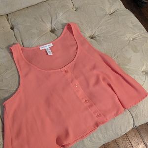 Coral crop top